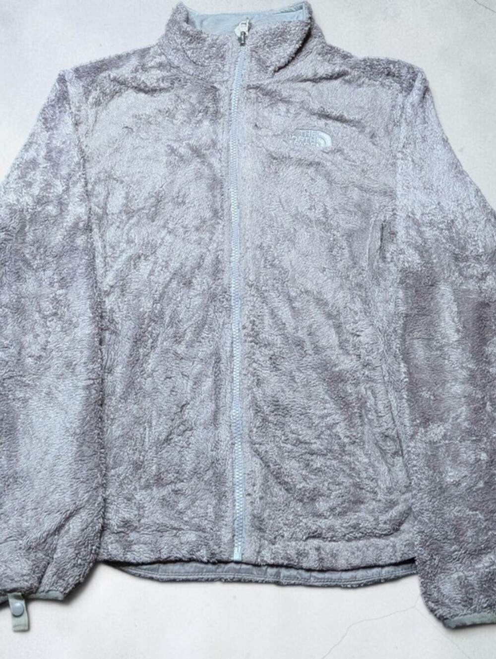 The North Face Full Zip Fleece Jacket Womens Large Gray Cozy Gorpcore Sweater